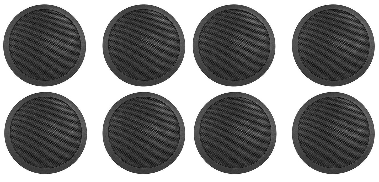 (8) Rockville Ccl5t Black 70v 5 Commercial Ceiling Speakers 4 Restaurant/Office