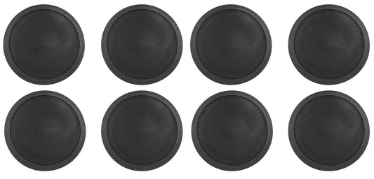 (8) Rockville Ccl5t Black 70v 5 Commercial Ceiling Speakers 4 Restaurant/Office