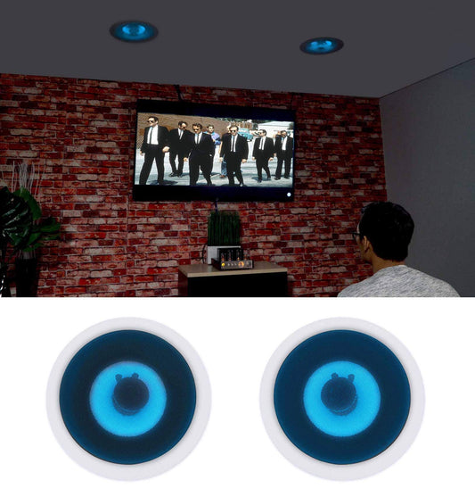 (2) Rockville Hc85b-Led 8 700 Watt In-Ceiling Home Theater Speakers W/ Blue Led